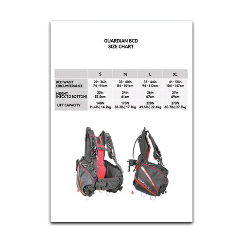 Guardian BCD Size Chart